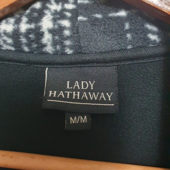 Black Plaid Belted Peacoat - Picture 5 of 5